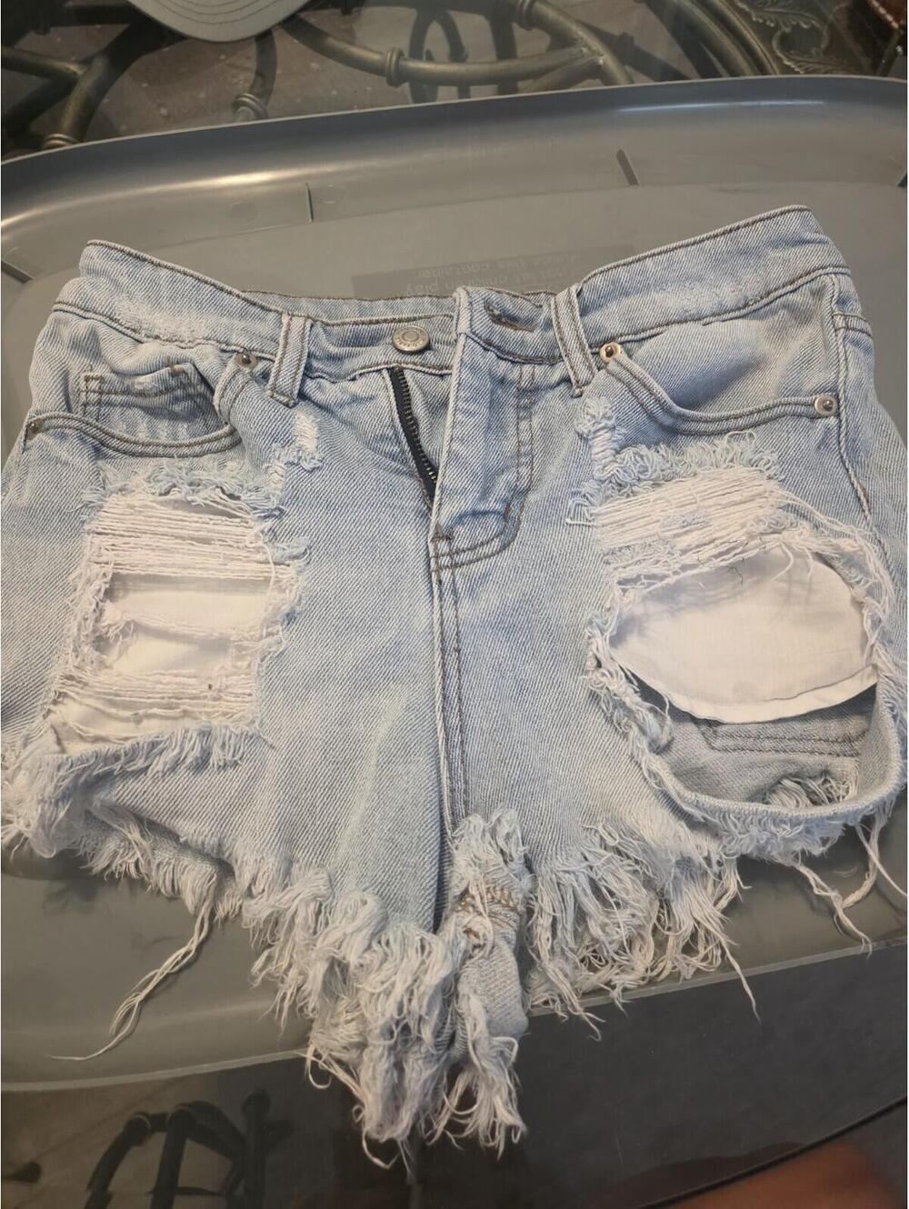 Wild Fable Light Wash Distressed Denim Shorts